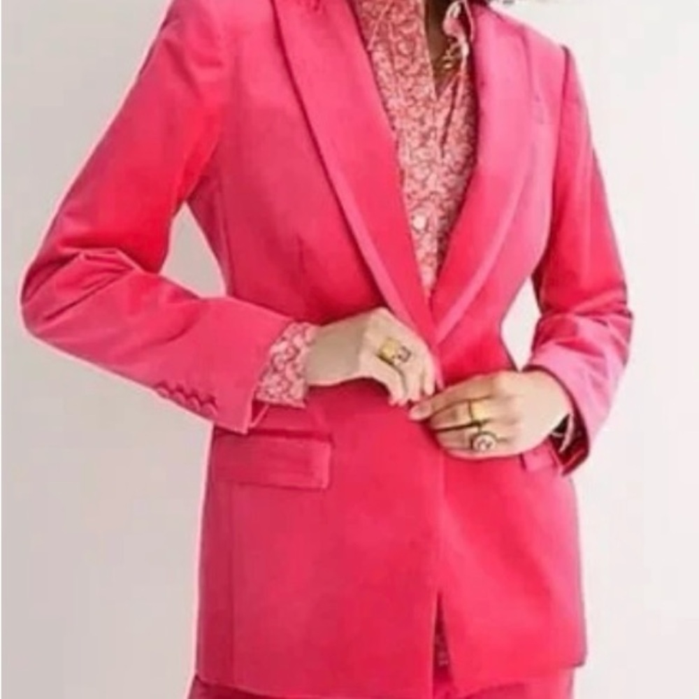 J. Crew Willa Vibrant Pink Blazer - Picture 2 of 7